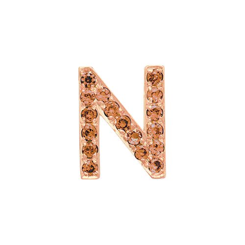 Orange Sapphire + 14k Rose Gold Letter Charm - Image 14