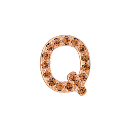 Orange Sapphire + 14k Rose Gold Letter Charm - Image 17