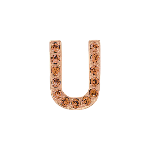 Orange Sapphire + 14k Rose Gold Letter Charm - Image 21