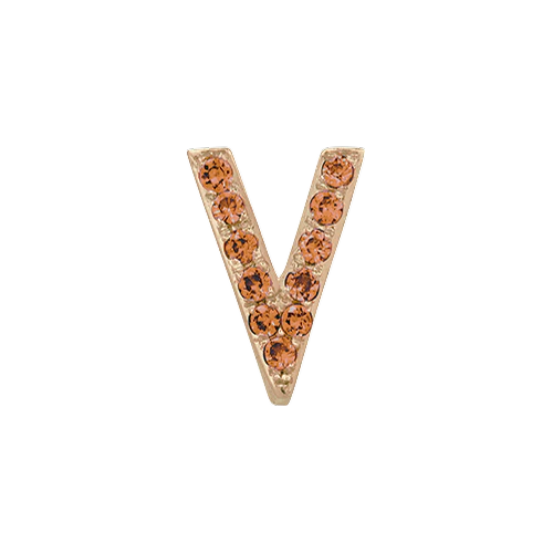 Orange Sapphire + 14k Rose Gold Letter Charm - Image 22