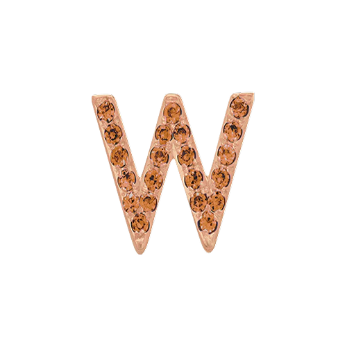 Orange Sapphire + 14k Rose Gold Letter Charm - Image 23