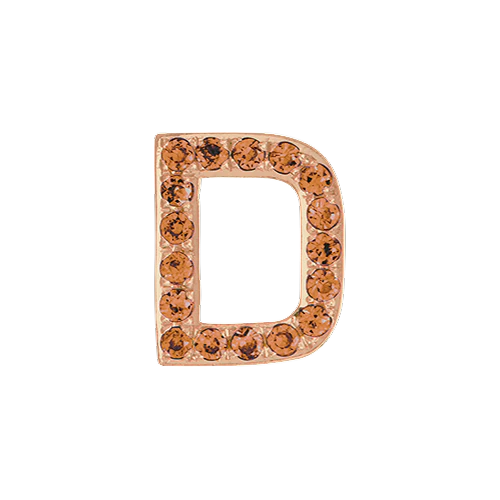 Orange Sapphire + 14k Rose Gold Letter Charm - Image 4