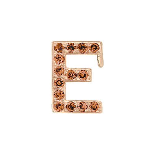 Orange Sapphire + 14k Rose Gold Letter Charm - Image 5