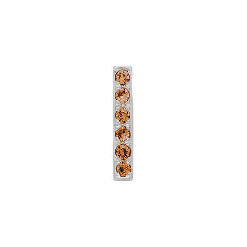 Orange Sapphire + 14k White Gold Letter Charm - Image 9