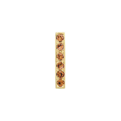 Orange Sapphire + 14k Yellow Gold Letter Charm - Image 9