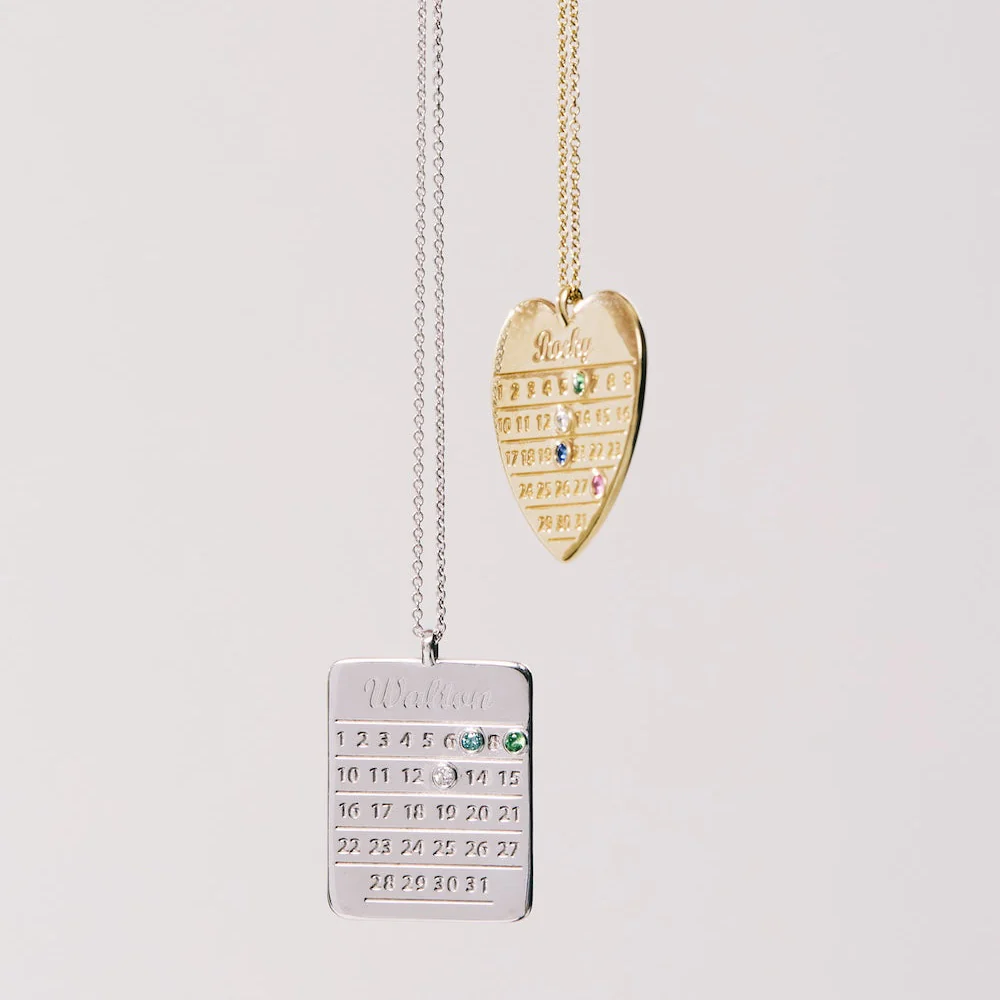 Personalised Diamond Days Calendar Necklace - Image 3