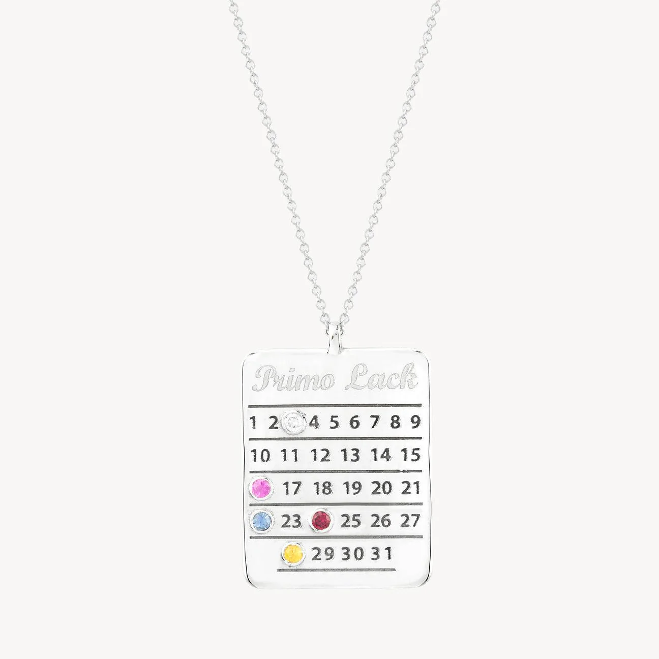 Personalised Diamond Days Calendar Necklace - Image 4