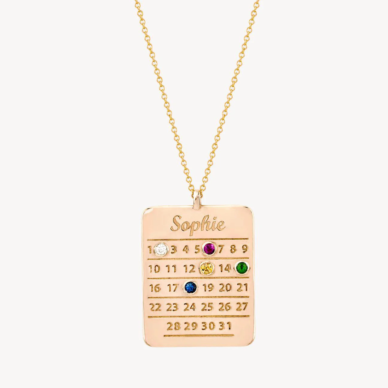 Personalised Diamond Days Calendar Necklace - Image 5