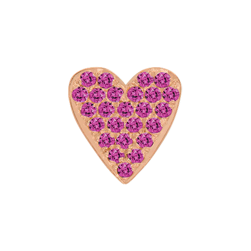 Pink Sapphire + 14k Rose Gold Emoji Charm - Image 3