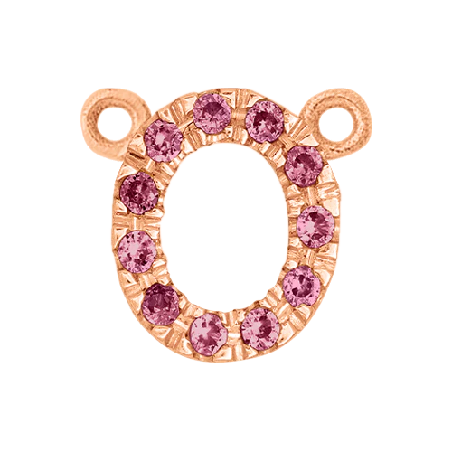 Pink Sapphire + 14k Rose Gold Letter Charm - Image 15