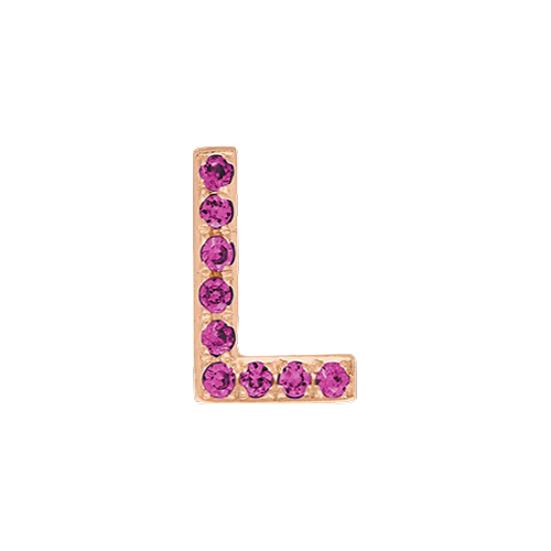 Pink Sapphire + 14k Rose Gold Letter Charm - Image 12