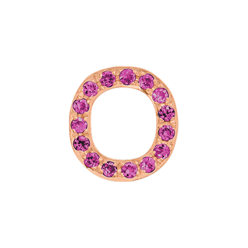 Pink Sapphire + 14k Rose Gold Letter Charm - Image 15