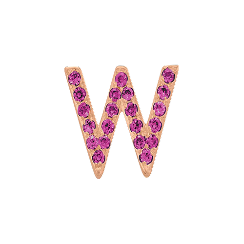 Pink Sapphire + 14k Rose Gold Letter Charm - Image 23
