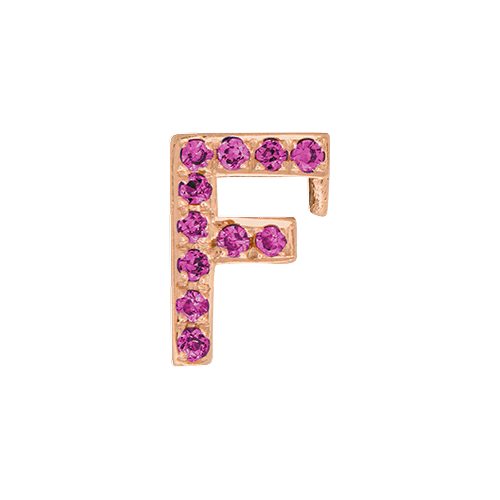 Pink Sapphire + 14k Rose Gold Letter Charm - Image 6