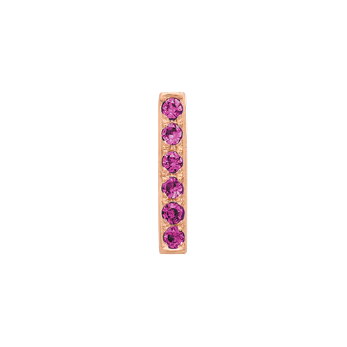 Pink Sapphire + 14k Rose Gold Letter Charm - Image 9