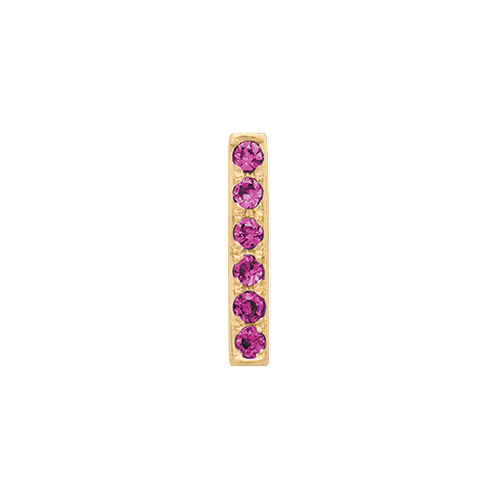Pink Sapphire + 14k Yellow Gold Letter Charm - Image 9