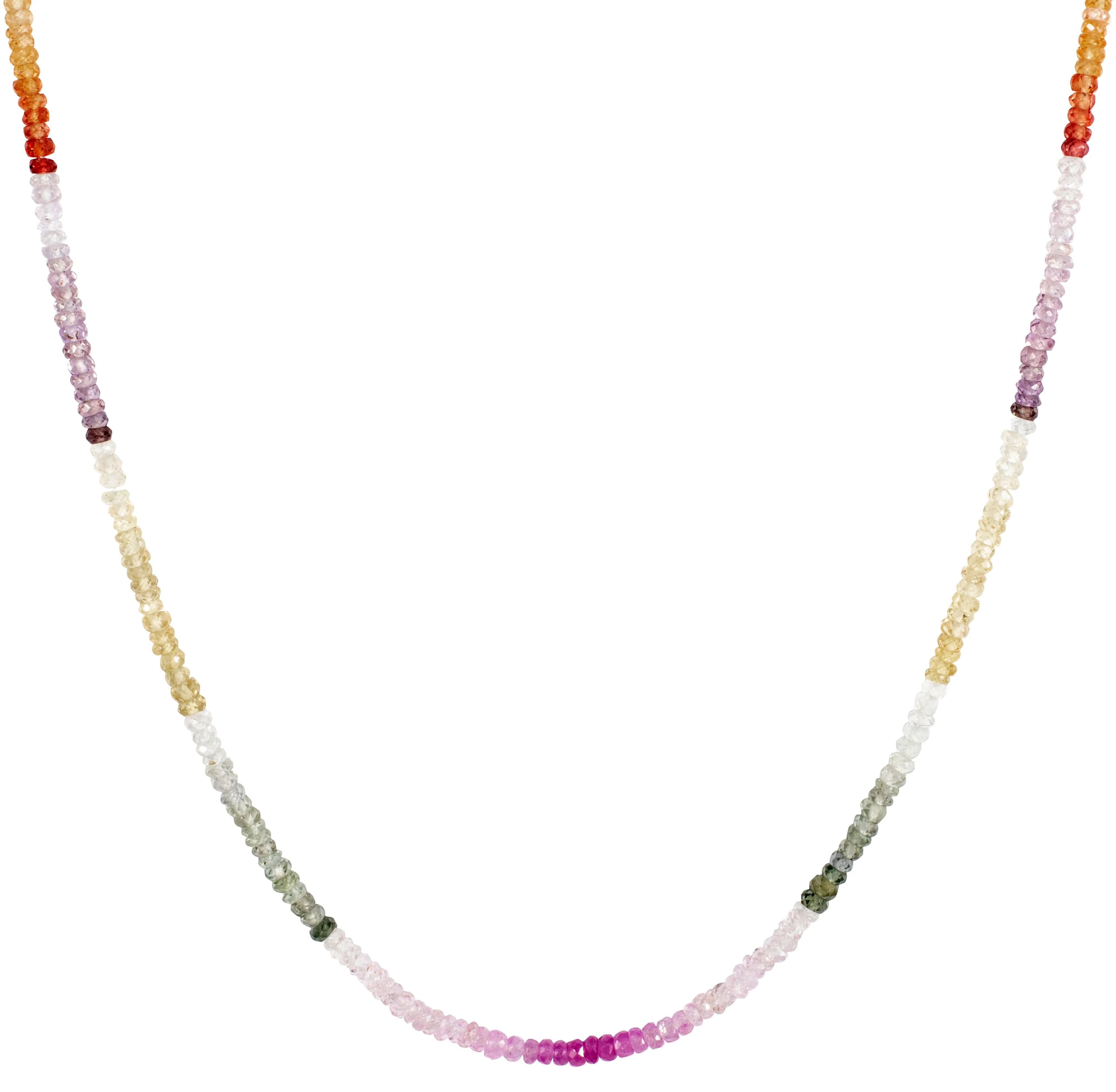 Rainbow Sapphire Beaded Chain - Image 4