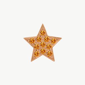 Rose Gold, Orange Sapphire Charm Bead - Image 7