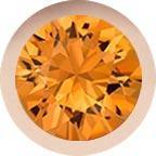 Rose Gold, Orange Sapphire Letter Bead - Image 2