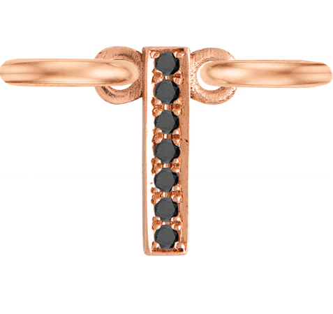 Rose Gold, Black Diamond Letter - Image 11