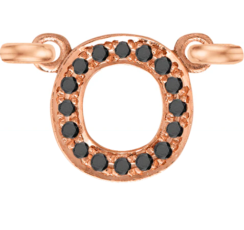 Rose Gold, Black Diamond Letter - Image 17