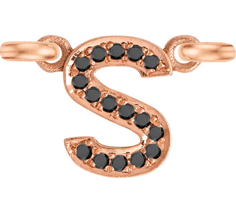 Rose Gold, Black Diamond Letter - Image 21