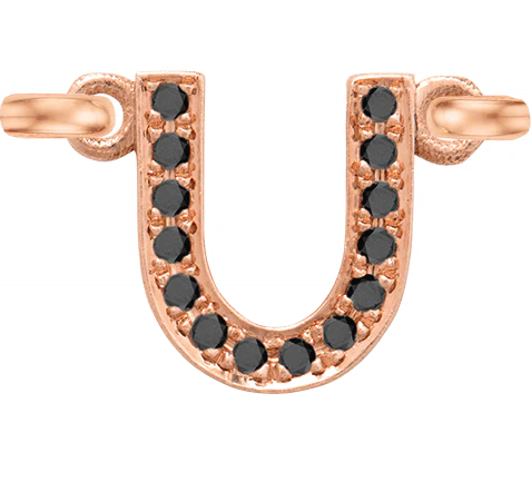 Rose Gold, Black Diamond Letter - Image 23