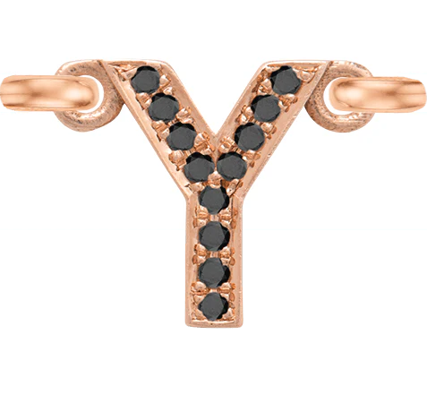 Rose Gold, Black Diamond Letter - Image 27