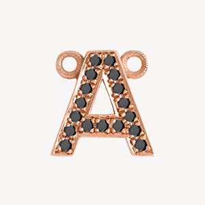 Rose Gold, Black Diamond Letter - Image 30