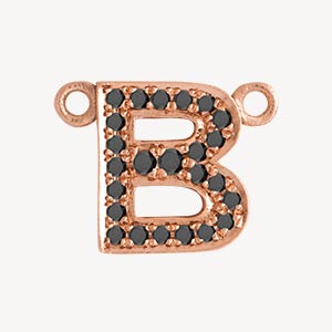 Rose Gold, Black Diamond Letter - Image 31