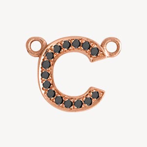 Rose Gold, Black Diamond Letter - Image 32