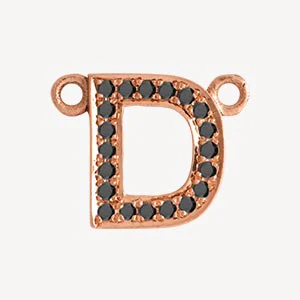 Rose Gold, Black Diamond Letter - Image 34