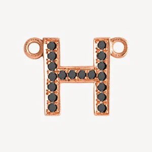 Rose Gold, Black Diamond Letter - Image 38