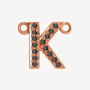 Rose Gold, Black Diamond Letter - Image 40