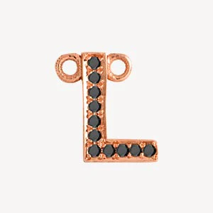 Rose Gold, Black Diamond Letter - Image 41