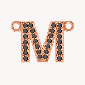 Rose Gold, Black Diamond Letter - Image 42