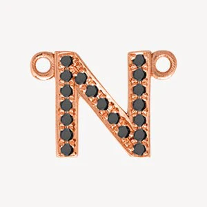 Rose Gold, Black Diamond Letter - Image 43