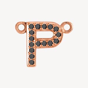 Rose Gold, Black Diamond Letter - Image 45