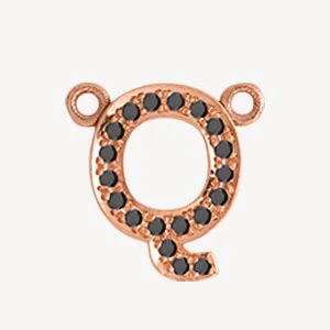 Rose Gold, Black Diamond Letter - Image 46