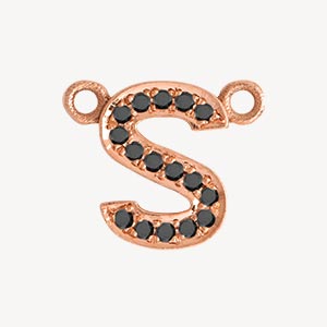 Rose Gold, Black Diamond Letter - Image 48