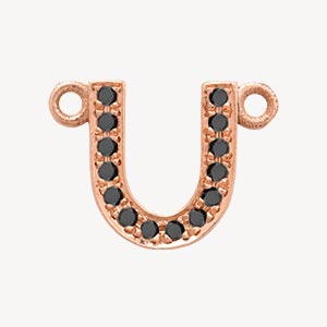 Rose Gold, Black Diamond Letter - Image 50