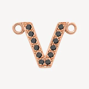 Rose Gold, Black Diamond Letter - Image 51