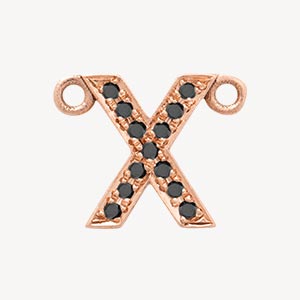 Rose Gold, Black Diamond Letter - Image 53