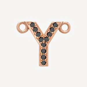 Rose Gold, Black Diamond Letter - Image 54