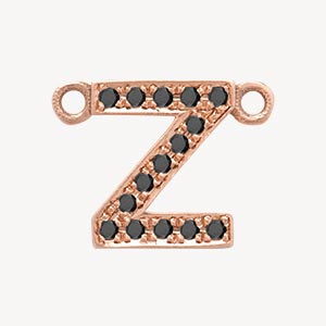 Rose Gold, Black Diamond Letter - Image 55