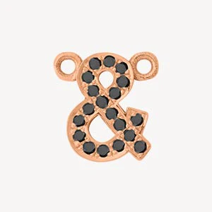 Rose Gold, Black Diamond Letter - Image 56
