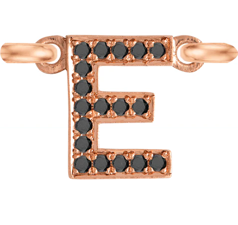 Rose Gold, Black Diamond Letter - Image 7