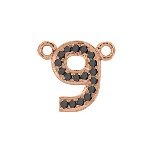 Black Diamond + 14k Rose Gold Number Charm - Image 10