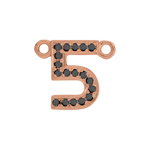 Black Diamond + 14k Rose Gold Number Charm - Image 6