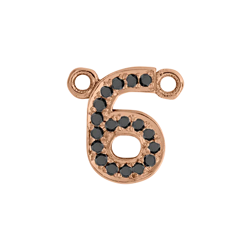 Black Diamond + 14k Rose Gold Number Charm - Image 7